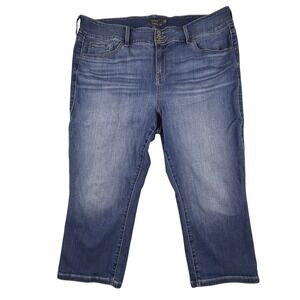 Torrid Jeggings Super Soft Crop‎ Medium Wash Denim High Rise Stretch Size 22